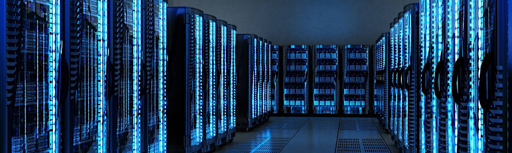 Data center with servers